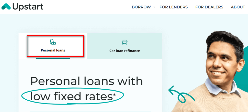 UpStart bad credit personal loan