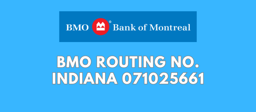 BMO Harris Bank Routing Number Indiana